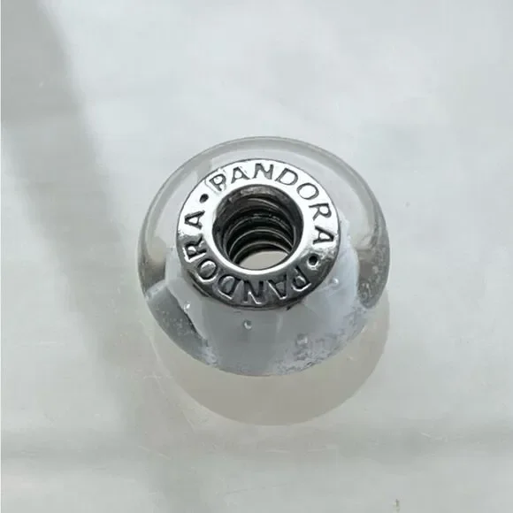 Beautiful Pandora White Murano glass charm. - Picture 4 of 5